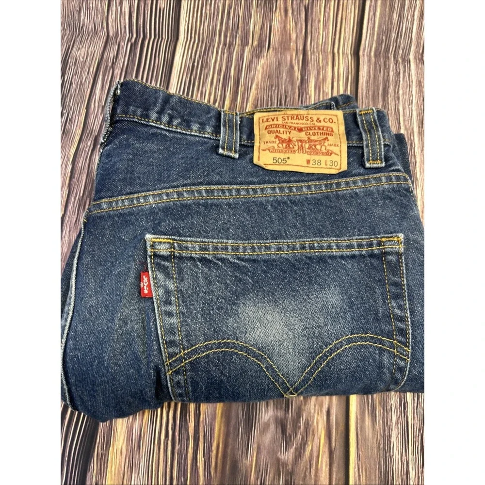 Levis Regular Fit 505 Mens Jeans Blue Size W38/L30‎